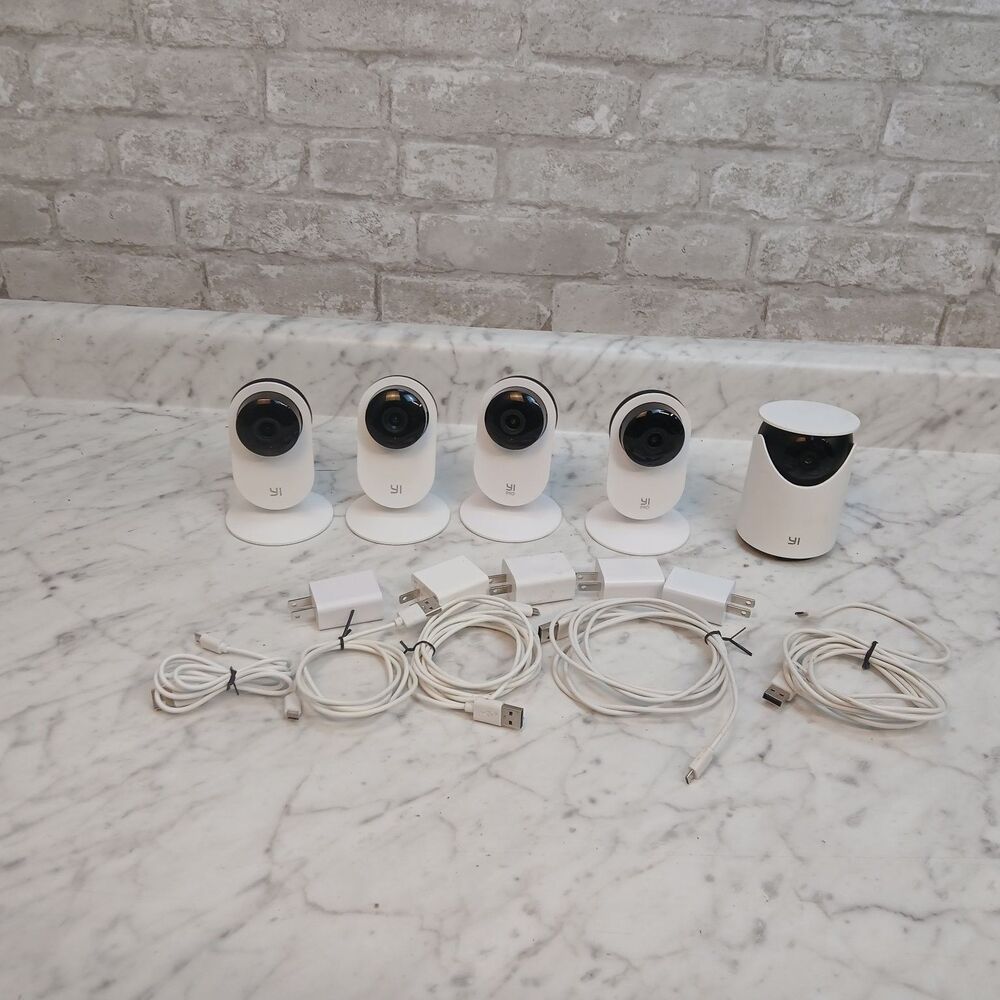 YI Home Security Camera Lot 4x YI Pro 1080p + 1x YI Dome Camera U Motion